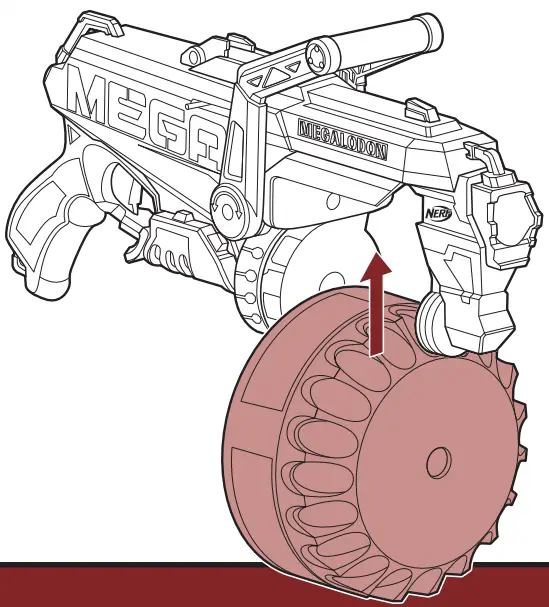 NERF E2849 Megalodon N-Strike Mega Toy Blaster with 20 Official Mega Whistler Darts - ASSEMBLY