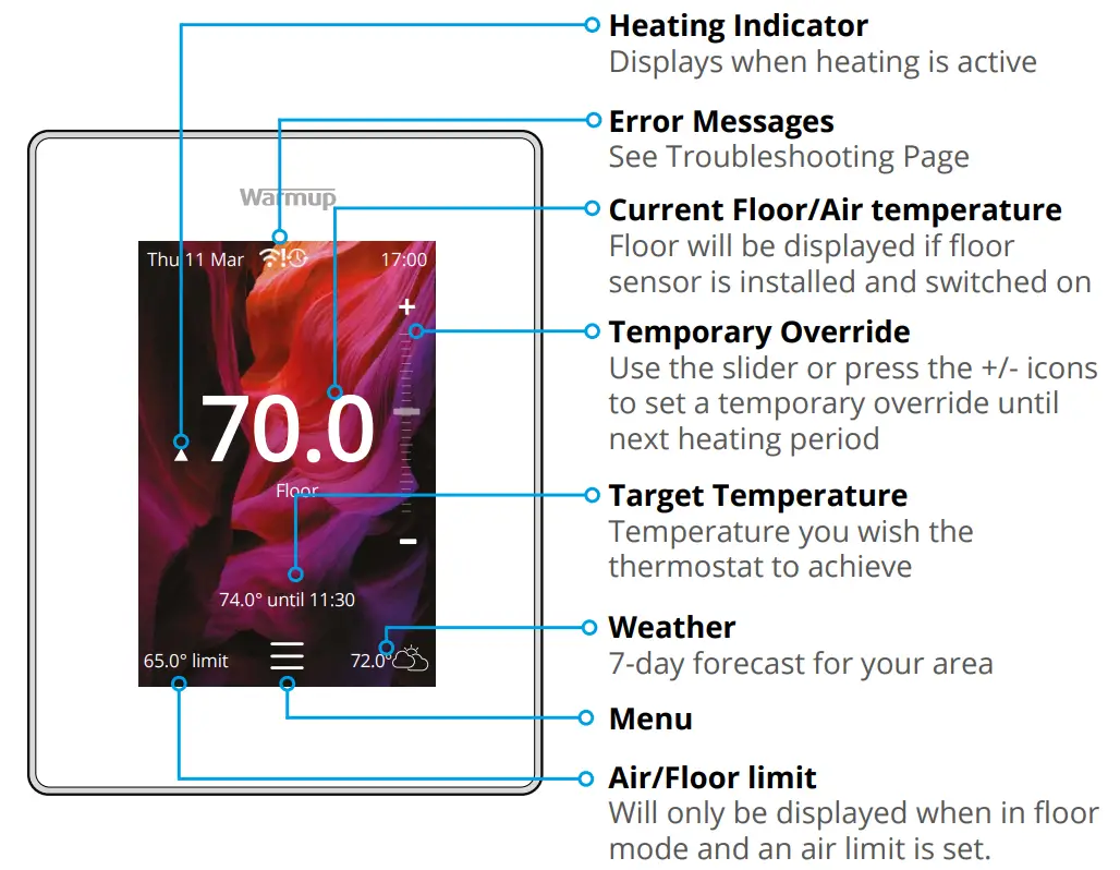 Warmup TM 6iE Smart Wifi Thermostat for Underfloor Heating - icon 3