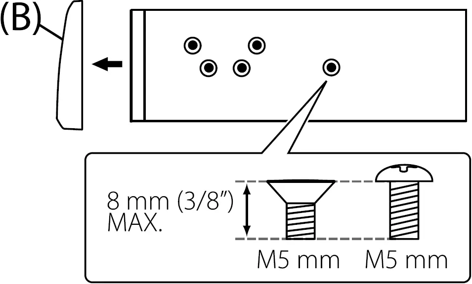 Installing the Unit (Without Mounting Sleeve)