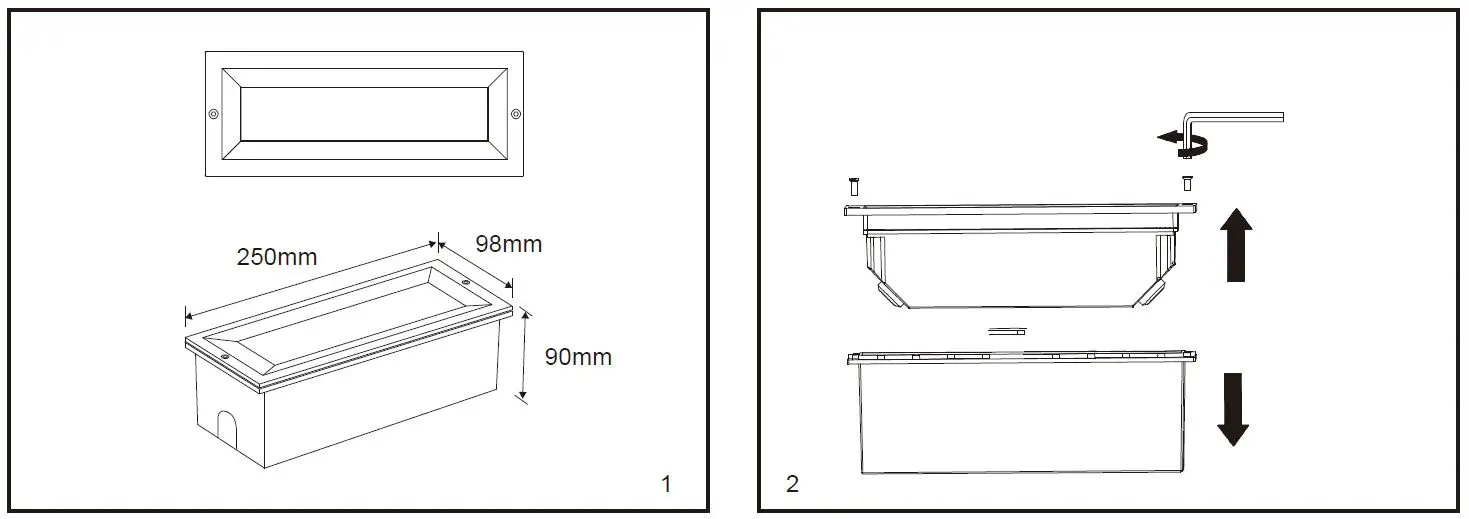 ROBUS RTI1330-25 TIBO 13W LED Brick Light 3000K fig 1