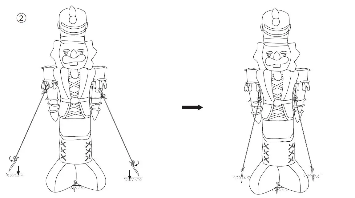 anko DF-2021114FTL Low Voltage 4FT Nutcracker Inflatable-2