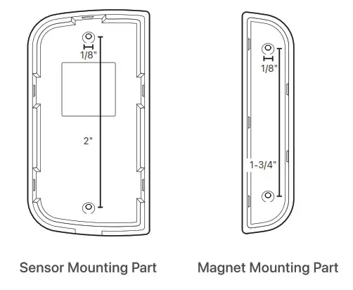Pamex KP1 DS Kapture Door Sensor- drill hole location