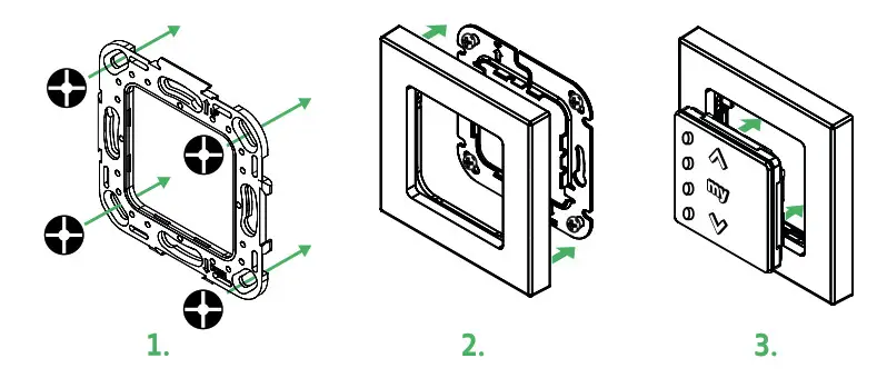 sOmfy Smoove Origin 4 RTS White Frame 4 Channel Wall Transmitter- Installation 2