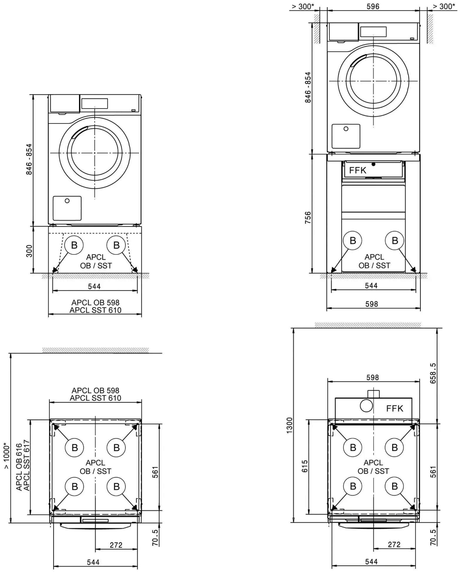 Miele PWM 508 DV Mop Star 80 Professional Washing Machine - Installation 4