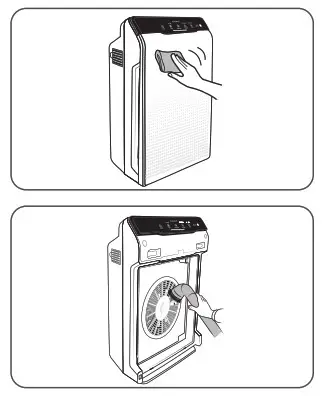 WINIX AZBU330-HWE Zero Air Purifier- Cleaning the Exterior