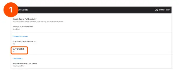 toast TT200B POS System - Configuring