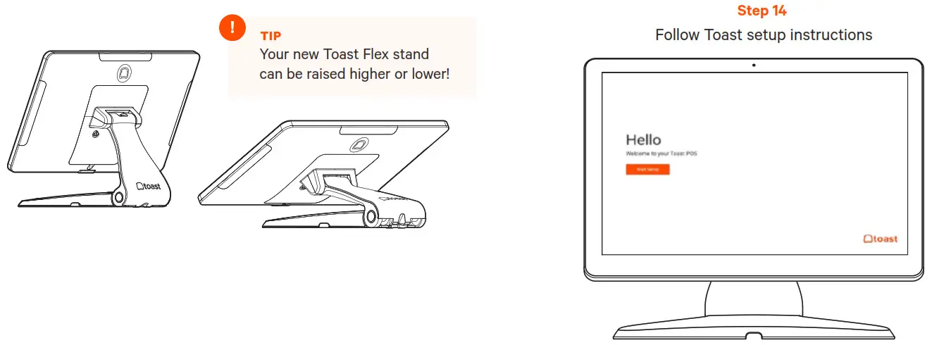 toast TT200B POS System - Toast Flex 4 Toast Hub