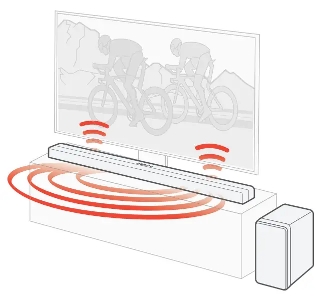 DENON DHTS517 Dolby Atmos Soundbar and Wireless Subwoofer - Tv cable 3