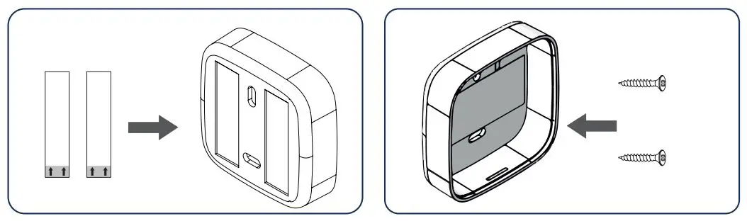 EUROTRONIC 700087 Temperature and Humidity Sensor Z-Wave Plus - Fasten the lower part to the wall with the adhesive tape
