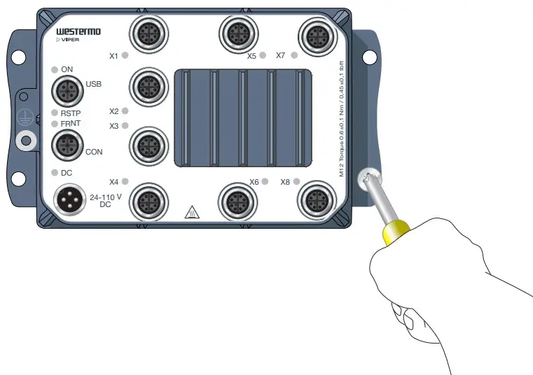 westermo Viper 8 Series EN 50155 Managed Gigabit Routing Switch - Wall mounting