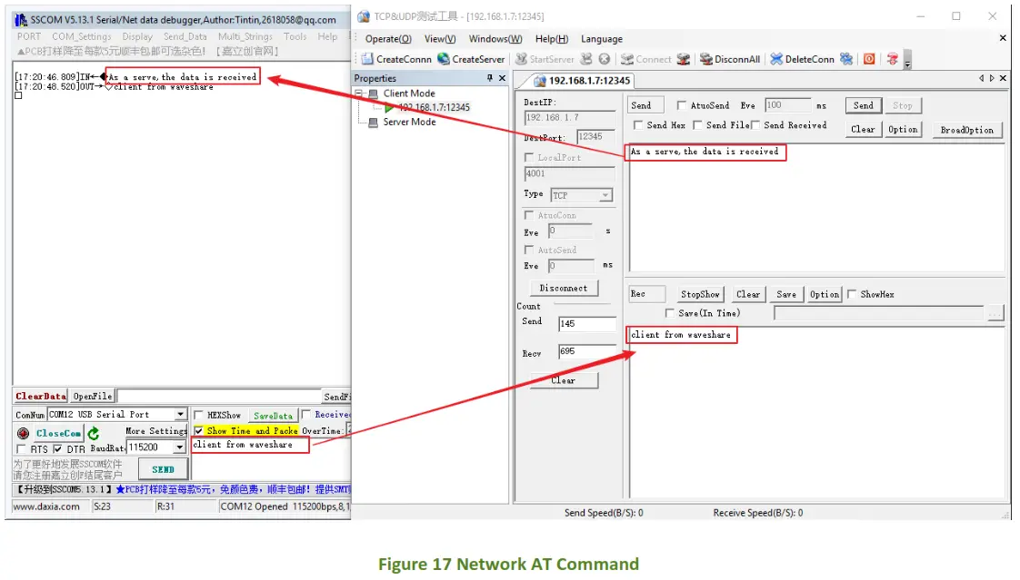 WAVESHARE Ethernet Converter EU Head- command mode