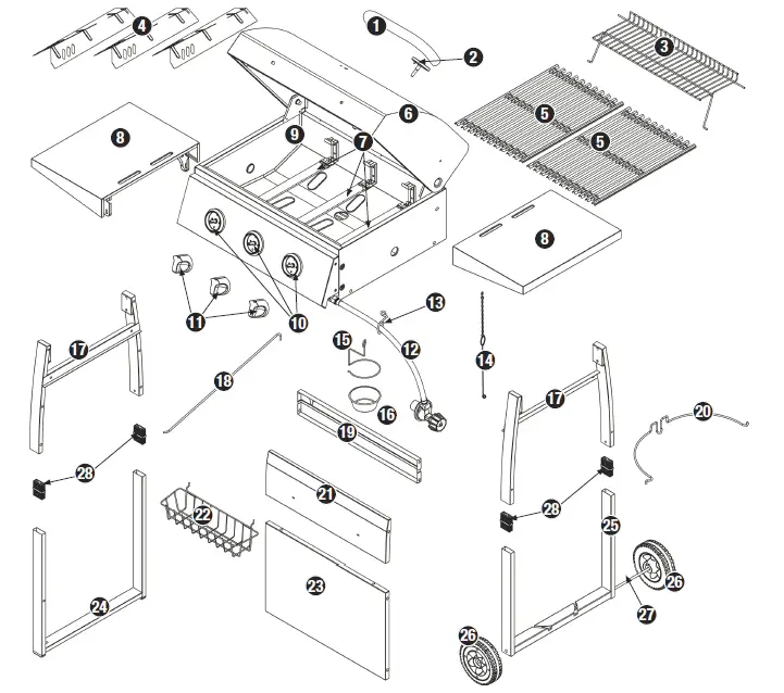 RevoAce- GBC1706W- Outdoor- LP- Gas- Barbecue- Grill - fig 1