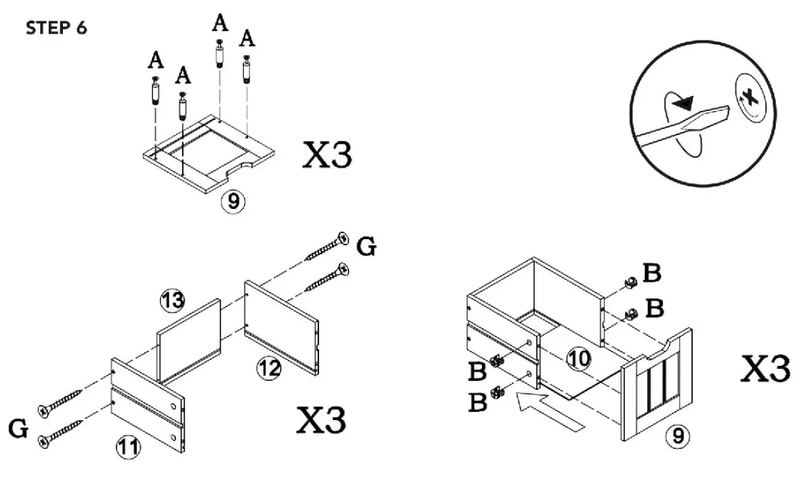 VonHaus-3009008-Colonial-3-Drawer-Unit-8