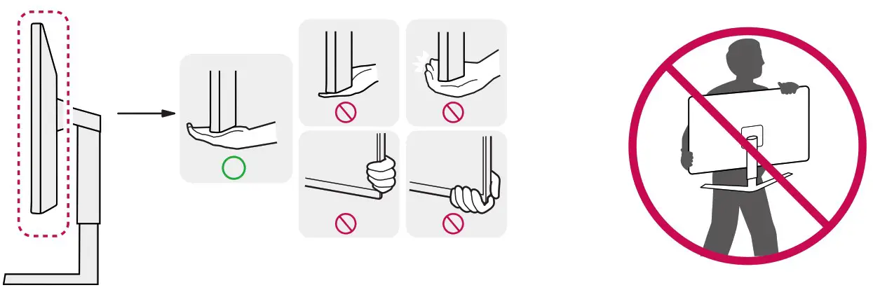 LG 32UP83A LED LCD MONITOR - Moving and Lifting the Monitor