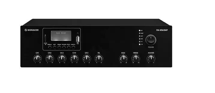 Monacor Pa-806 Dap Pa Mixing Amplifier Instruction Manual Monacor Pa-806 Dap Pa Mixing Amplifier Instruction Manual