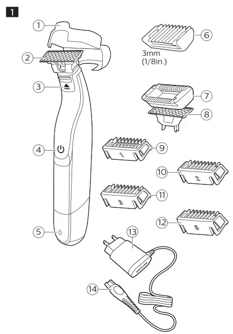 PHILIPS Norelco Hybrid Electric Trimmer-(Fig. 1)