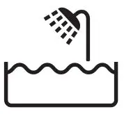 PHILIPS Norelco Hybrid Electric Trimmer- bath or shower symbol