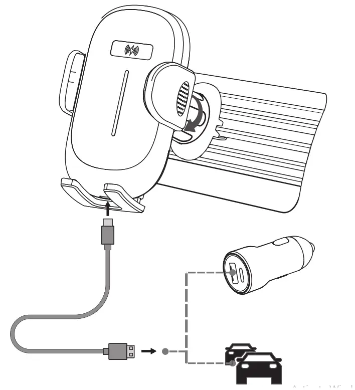 ICHECKEY W5 Automatic Alignment Coil Wireless Car Charger Mount - fig 3