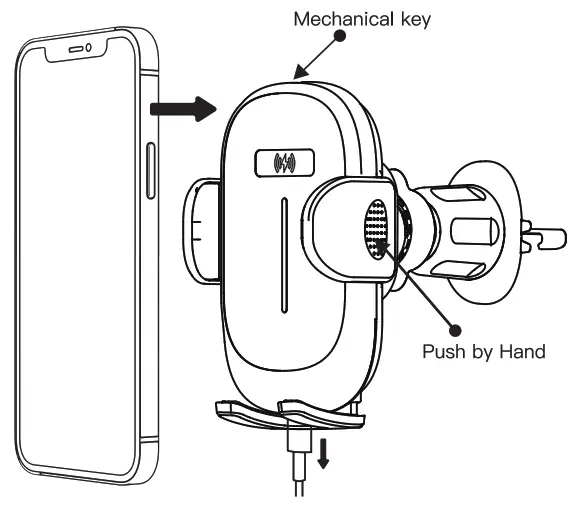 ICHECKEY W5 Automatic Alignment Coil Wireless Car Charger Mount - fig 4