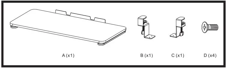 MAX SMART 2383806 Clamp-On Keyboard Tray 1