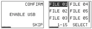 Using USB disk mode and managing measurement files