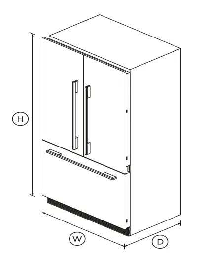 FISHER PAYKEL RS90A1 90cm Integrated French Door Refrigerator Freezer 1