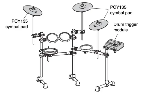 Assembling the drum trigger module and cymbal pads