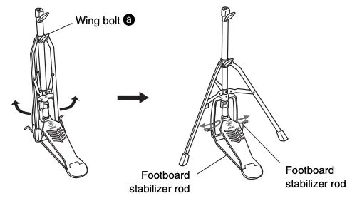Assembling the hi-hat stand Figure 1
