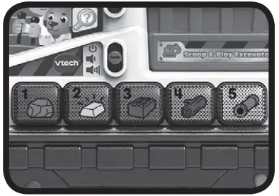 vtech Scoop and Play Excavator -Up Buttons