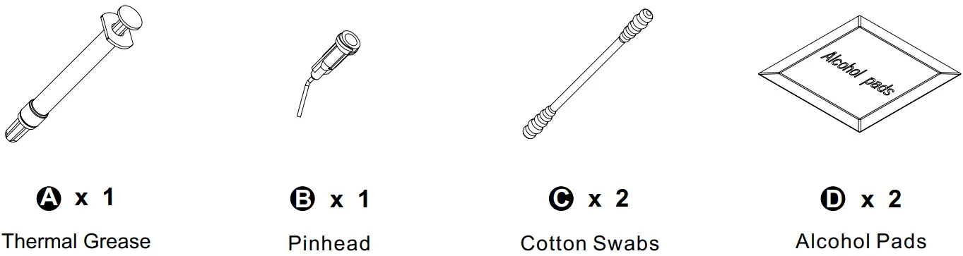 thermaltake TG 60 Liquid Metal Compound - Parts List