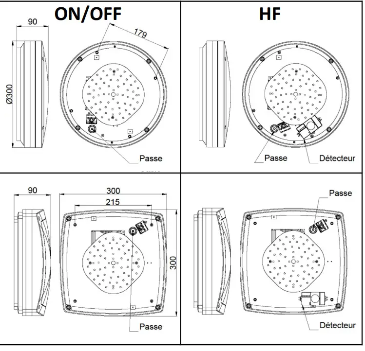 resistex 1869lm HF BL 4000K Priam LED Light - SIZE