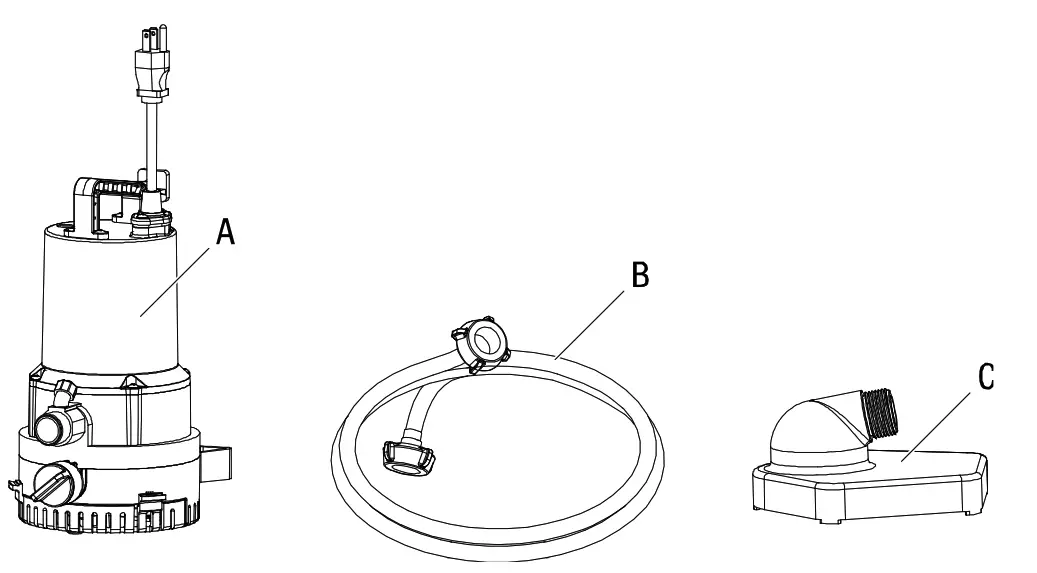 K2 PUMPS UTM02505K Harsh Duty 2 In 1 Utility Pump PACKAGE CONTENTS