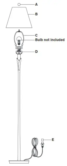 circa LIGHTING CHA 9501 Aiden Accent Floor Lamp - ASSEMBLY INSTRUCTIONS