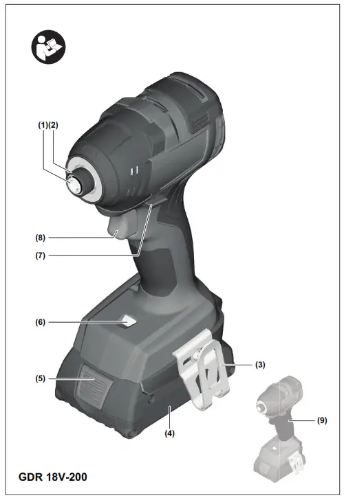 BOSCH 18V-200 GDR, GDX, GDS Professional Cordless Impact DrillWrench - Fig