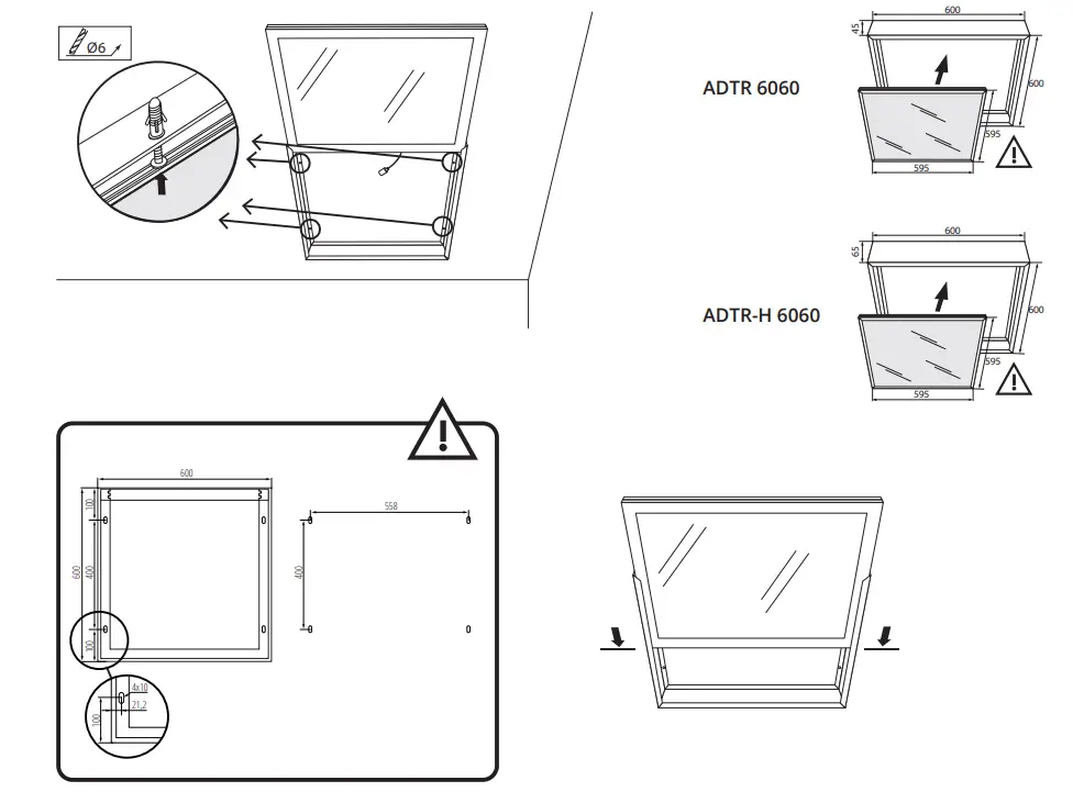 Kanlux ADTR-H 6060 Surface Mounted Frame 2