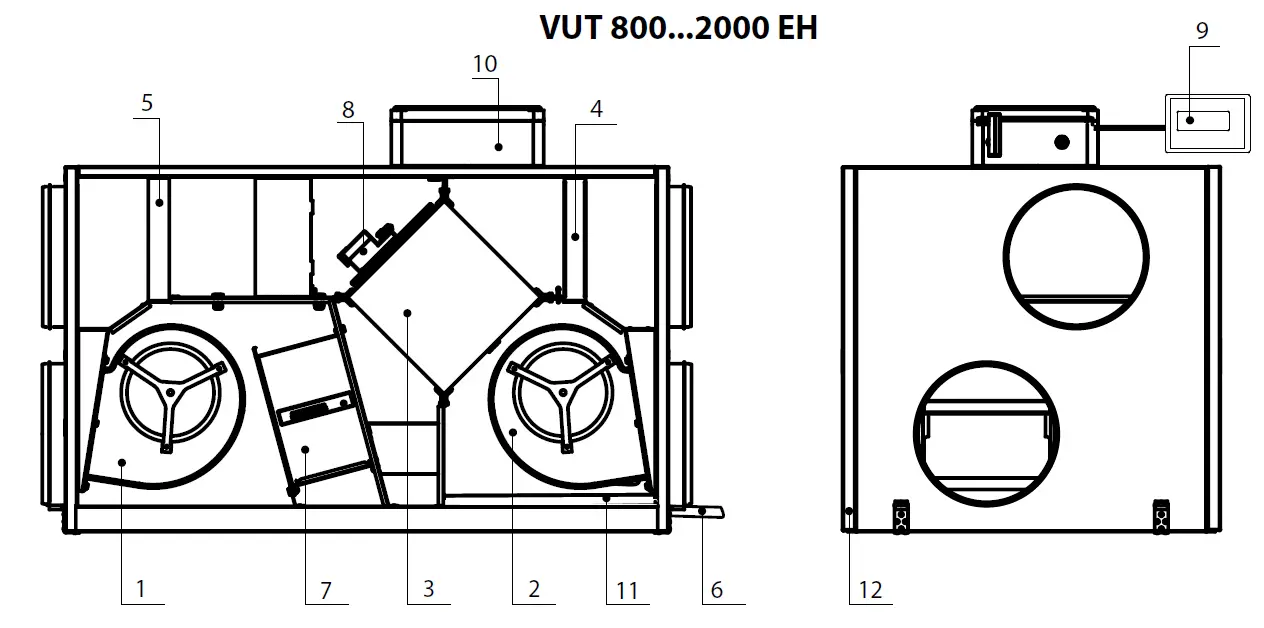 VENTS VUT Series Heat Recovery Air Handling Unit 9