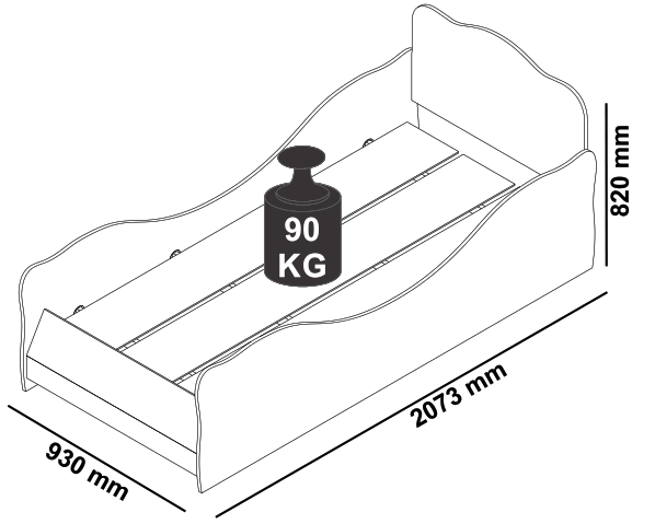 Moveis Estrela 29335 Sophia Child 008 Bed - fig6