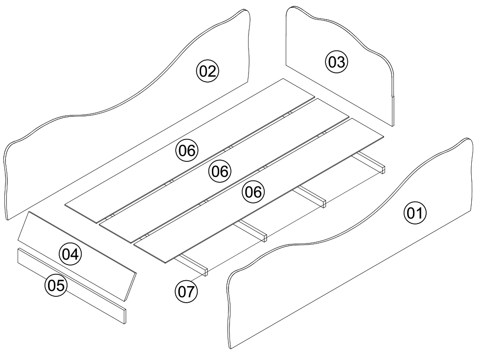 Moveis Estrela 29335 Sophia Child 008 Bed - fig8