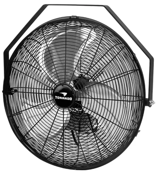 TORNADO HI FAN 18HVWM 1P 18 Inch High Velocity Metal Wall Fan