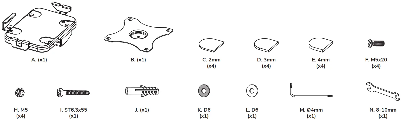 Neomounts WL15 625WH1 Tablet Mount - Figure 2