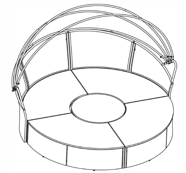 Garden Gear G3720 G3869 Rattan Daybed - Assembly 10