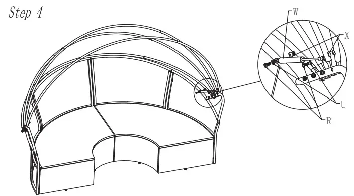 Garden Gear G3720 G3869 Rattan Daybed - Assembly 2