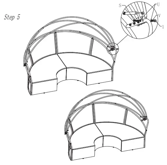 Garden Gear G3720 G3869 Rattan Daybed - Assembly 3