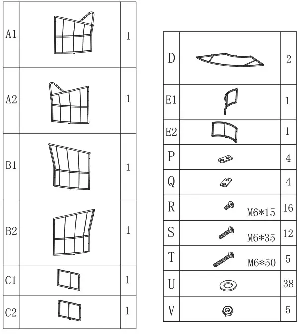 Garden Gear G3720 G3869 Rattan Daybed - Assembly 4