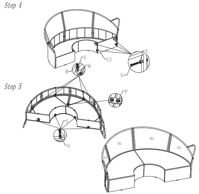 Garden Gear G3720 G3869 Rattan Daybed - Assembly 5