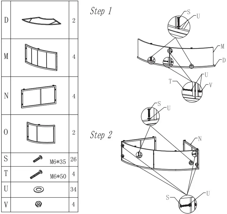 Garden Gear G3720 G3869 Rattan Daybed - Assembly 6