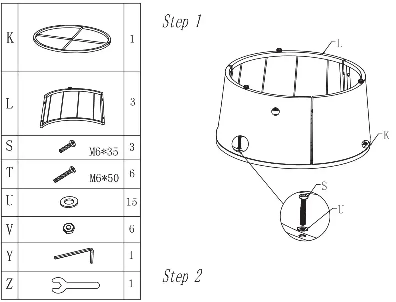 Garden Gear G3720 G3869 Rattan Daybed - Assembly 8