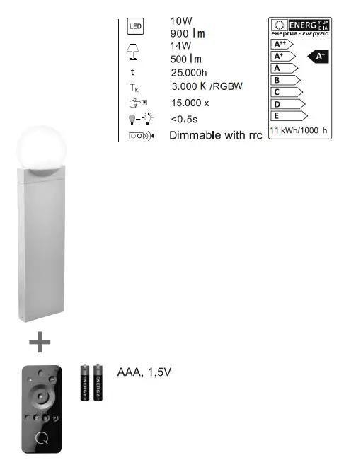 Paul Neuhaus Q-LINO, Wegleuchte - Fig