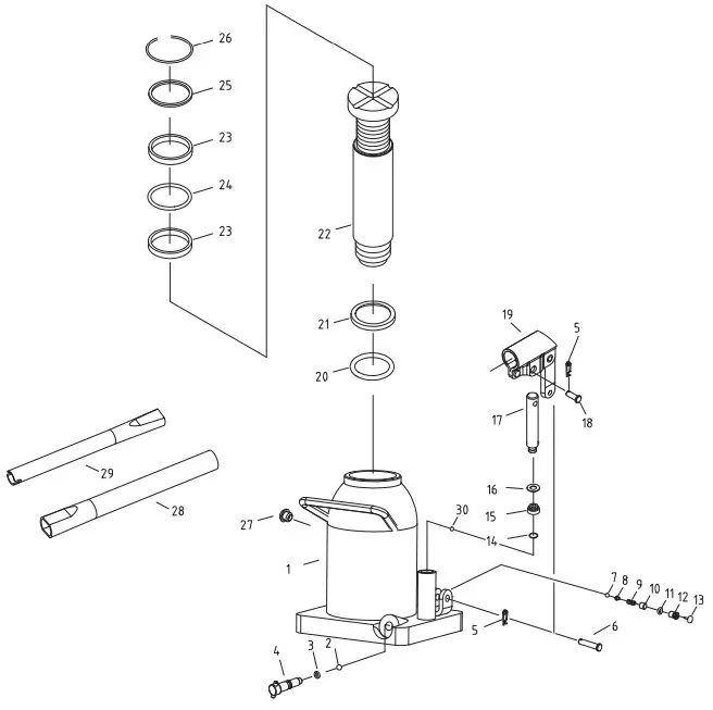 PITTSBURGH AUTOMOTIVE 56735, 56738 Low Profile Heavy Duty Bottle Jack - Figure 6