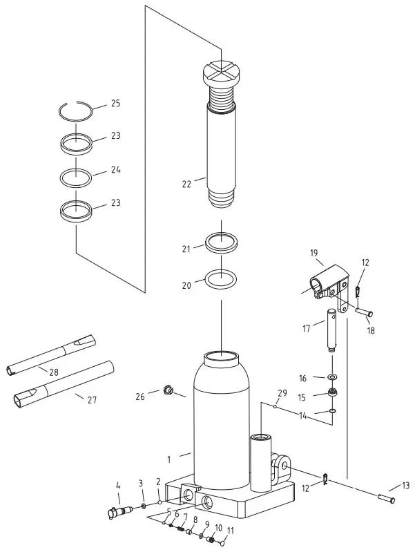 PITTSBURGH AUTOMOTIVE 56735, 56738 Low Profile Heavy Duty Bottle Jack - Figure 7